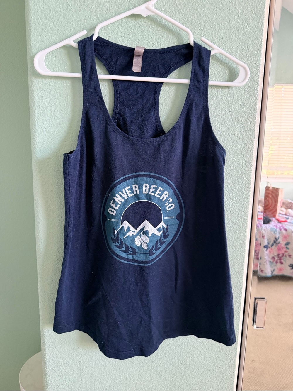 Women's Navy Logo Racerback Tank